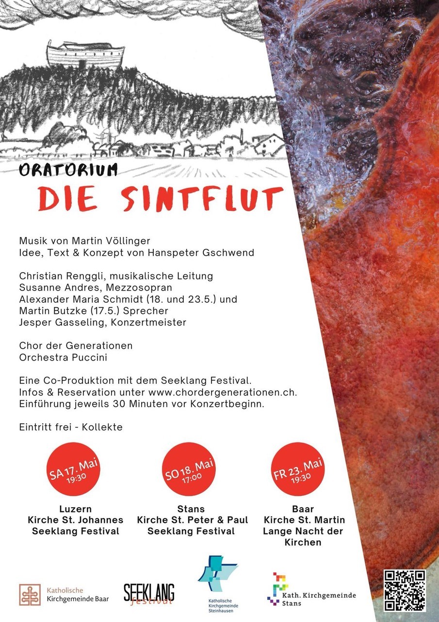 Oratorium 'Die Sint­flut' - ein musika­lisches Genera­tionen­projekt: Auf­führungen 2025